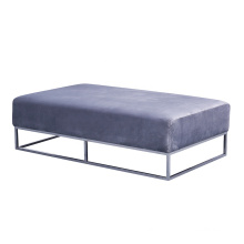 Metal Base Bed End Footrest Living Room Sofa Set Furniture Long Modern Velvet Ottoman Bench